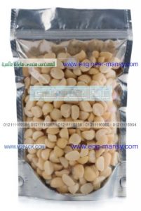 تغليف حبوب سناكس في أكياس ألمنيوم بوجهه شفافة من خامات عالمية من شركة مهندس منسي ام توباك للتغليف الحديث ومستلزماته